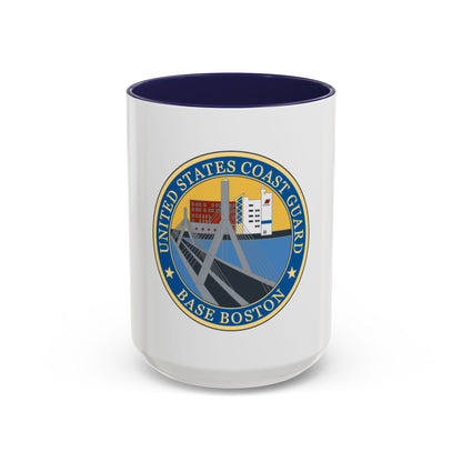 USCG Base Boston (U.S. Coast Guard) Accent Coffee Mug