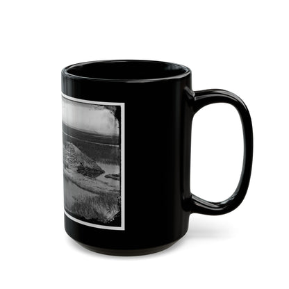 Morris Island, South Carolina. Battery Hays. One 8-Inch Parrot Rifle Dismounted. Breaching Battery Against Fort Sumter (U.S. Civil War) Black Coffee Mug