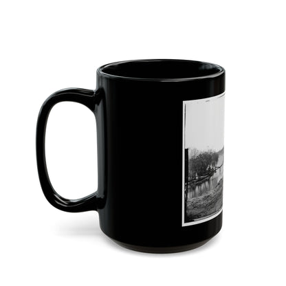 Richmond, Va. View Of The Tredegar Iron Works, With Footbridge To Neilson's Island (U.S. Civil War) Black Coffee Mug