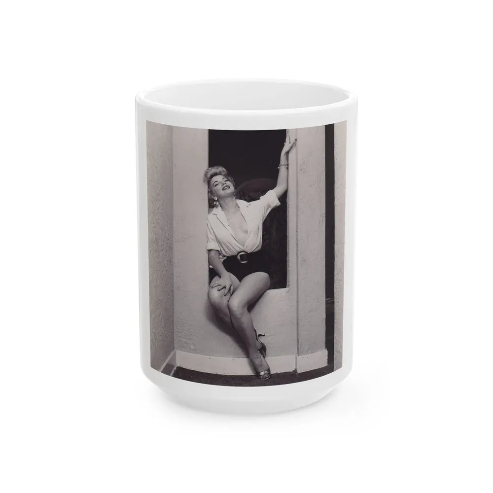 Barbara Nichols #321 (Vintage Female Icon) White Coffee Mug-15oz-Go Mug Yourself