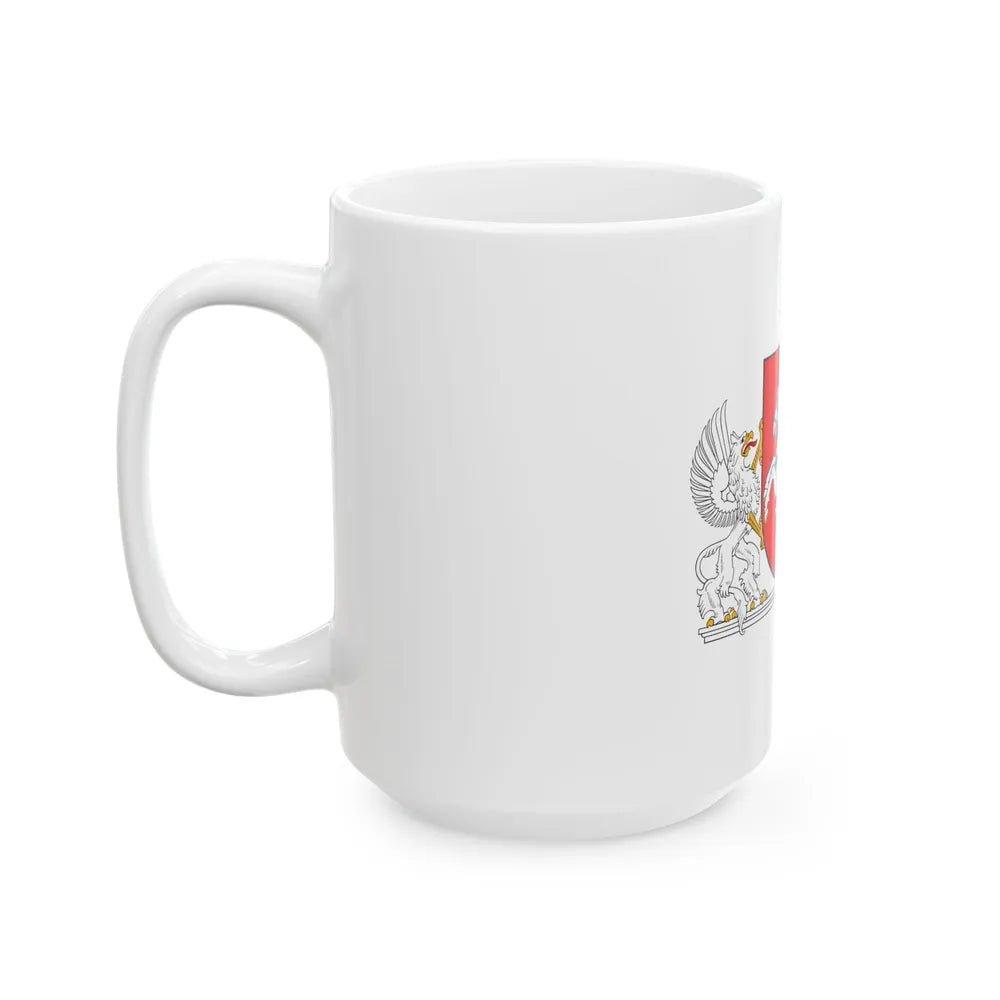 Coat of arms of the President of Lithuania - White Coffee Mug-Go Mug Yourself