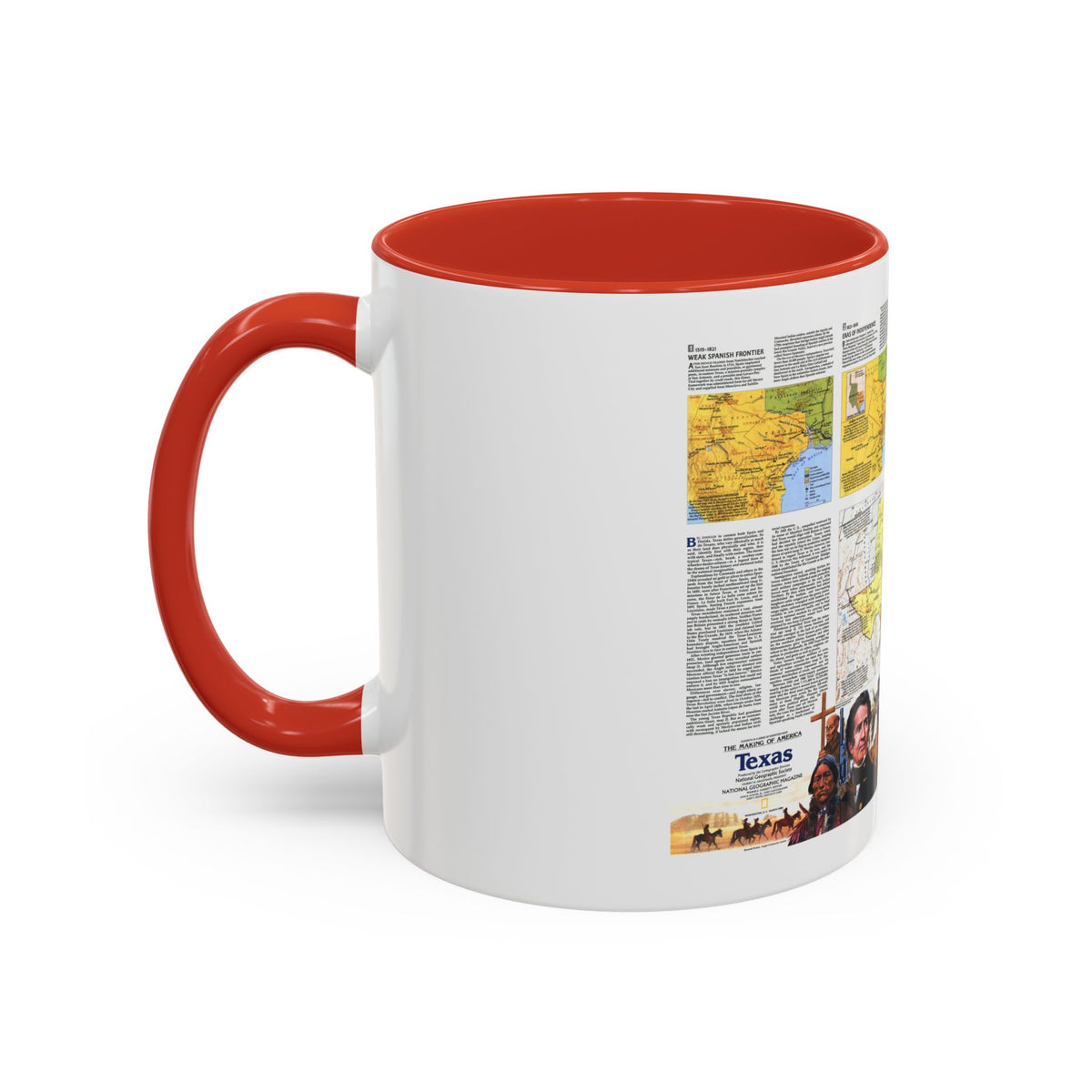 USA - Texas 2 (1986) (Map) Accent Coffee Mug