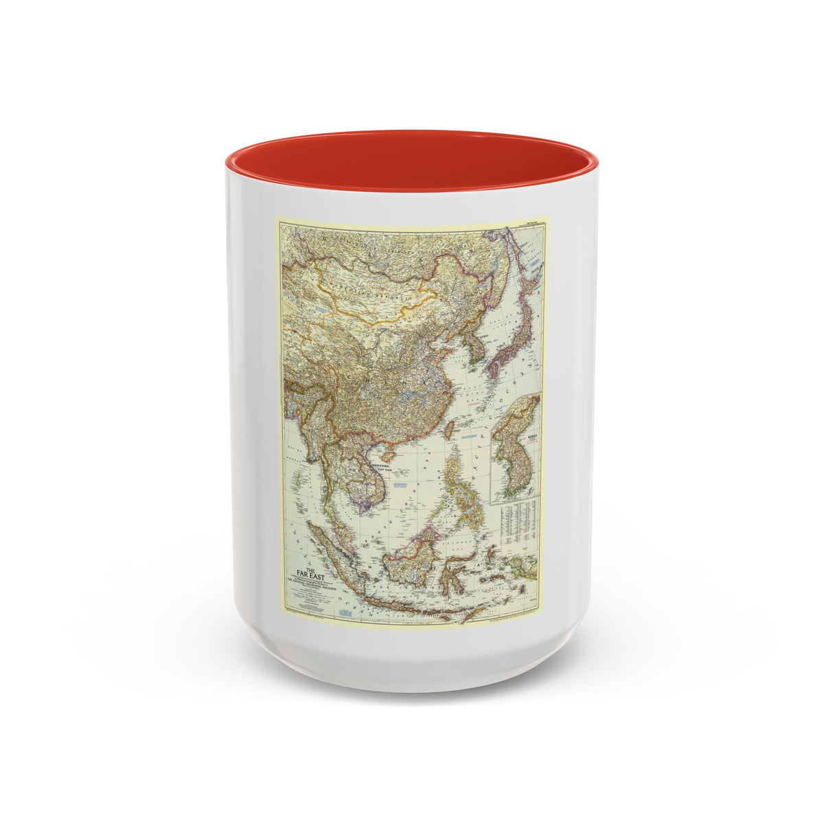 Far East (1952) (Map) Accent Coffee Mug
