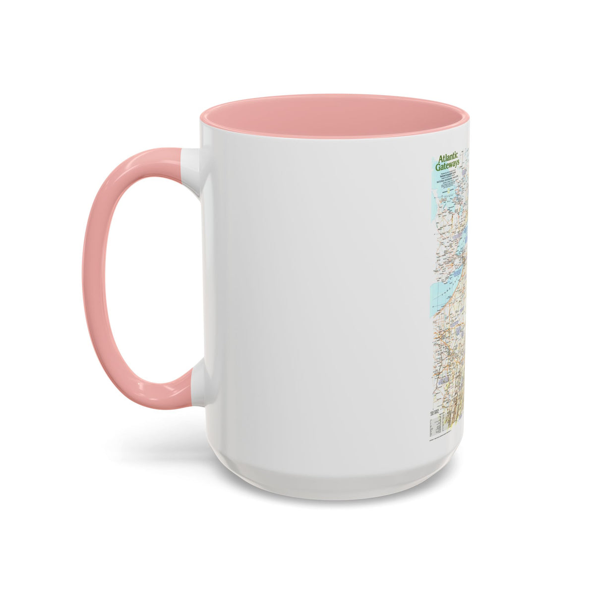 USA - Atlantic Gateways 1 (1983) (Map) Accent Coffee Mug