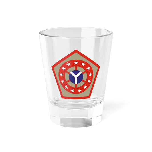 Verre à liqueur 1,5 oz de la 108e brigade de soutien (armée américaine)