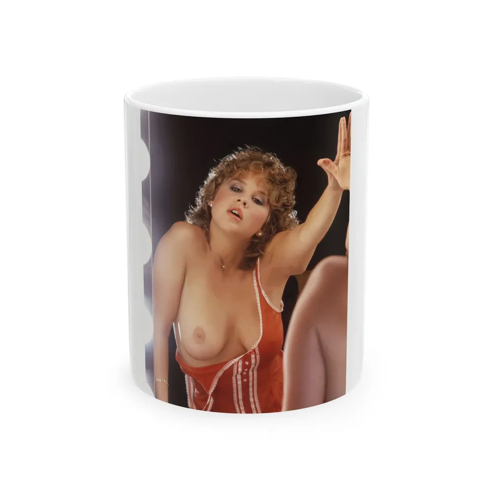 Linda Blair #263 - Partially Topless (Vintage Female Icon) White Coffee Mug-11oz-Go Mug Yourself