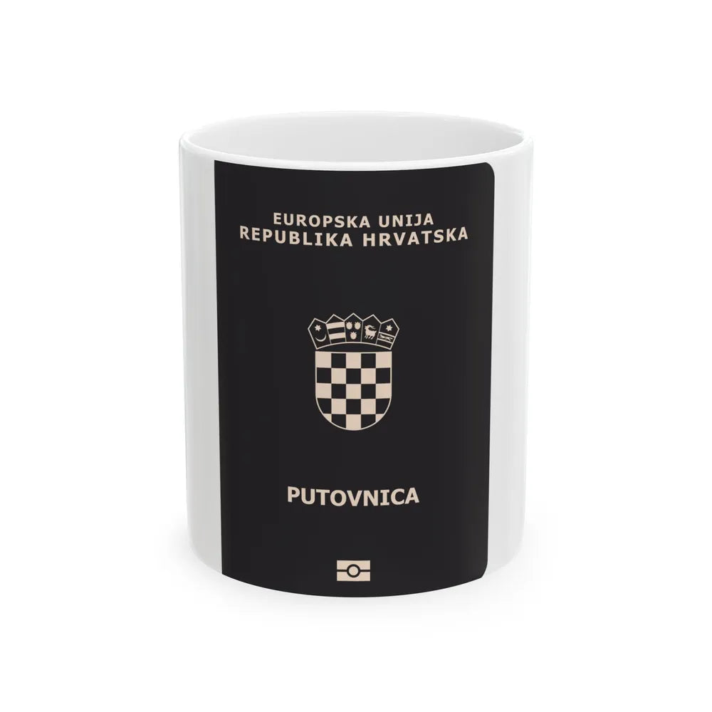 Croatia Passport - White Coffee Mug-11oz-Go Mug Yourself