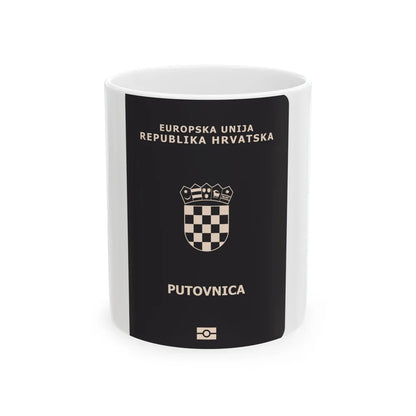 Croatia Passport - White Coffee Mug-11oz-Go Mug Yourself