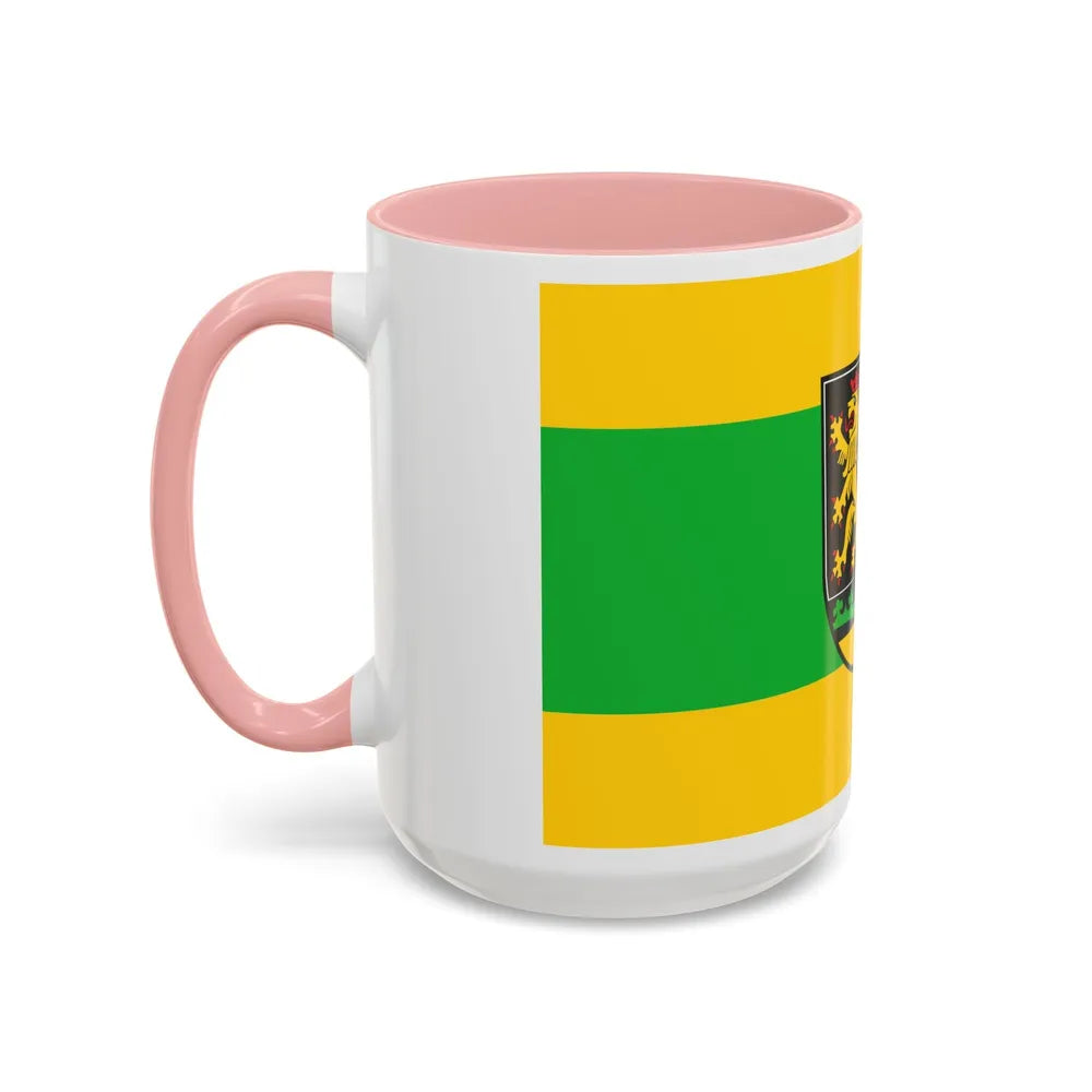 Flag of Greiz Germany - Accent Coffee Mug-Go Mug Yourself