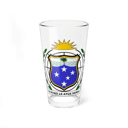 Coat of arms of Western Samoa 1951-1962 (Samoa) (Coat of Arms) Pint Glass 16oz