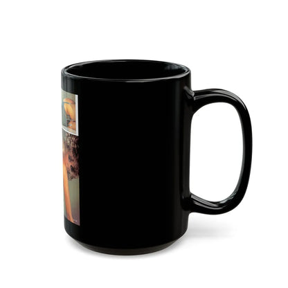 Linda Blair #141 - Partially Topless (Vintage Female Icon) Black Coffee Mug-Go Mug Yourself