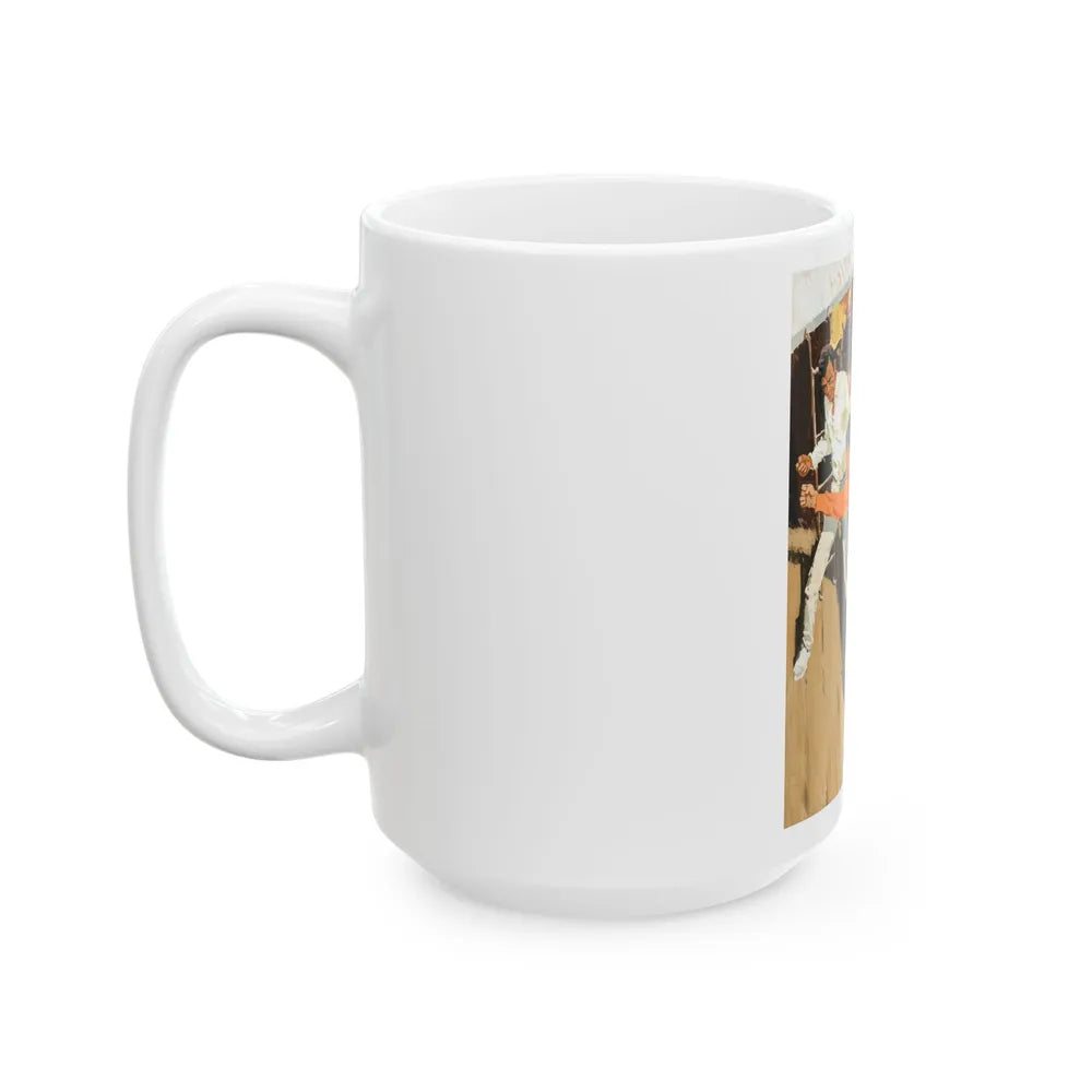 Boat Fight - White Coffee Mug-Go Mug Yourself