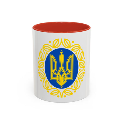 Coat of arms of Ukrainian People's Republic - Accent Coffee Mug