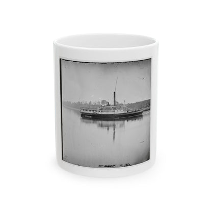 Appomattox River, Va.  U.S.S. Transport Washington Irving (U.S. Civil War) White Coffee Mug