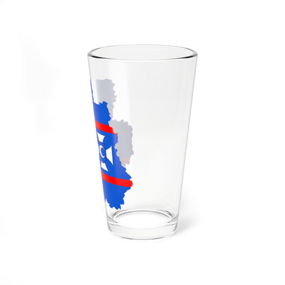 Flag-map of Vinnytsia Oblast (Ukraine) Pint Glass 16oz