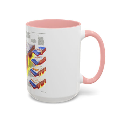 North America - The Shaping of a Continent (1985) (Map) Accent Coffee Mug