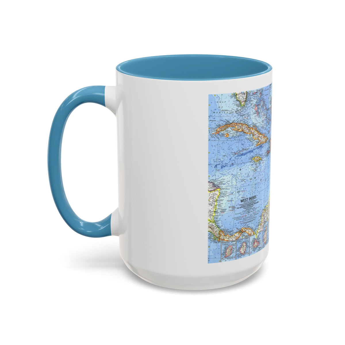 West Indies (1962) (Map) Accent Coffee Mug