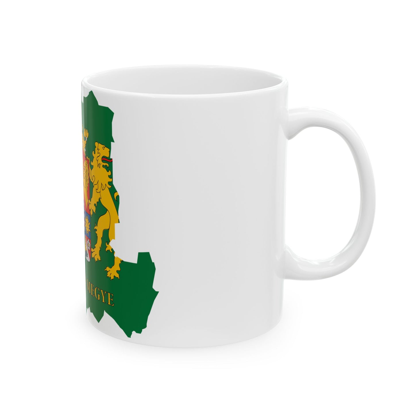 Flag-map of Csongrad County (Hungary) White Coffee Mug
