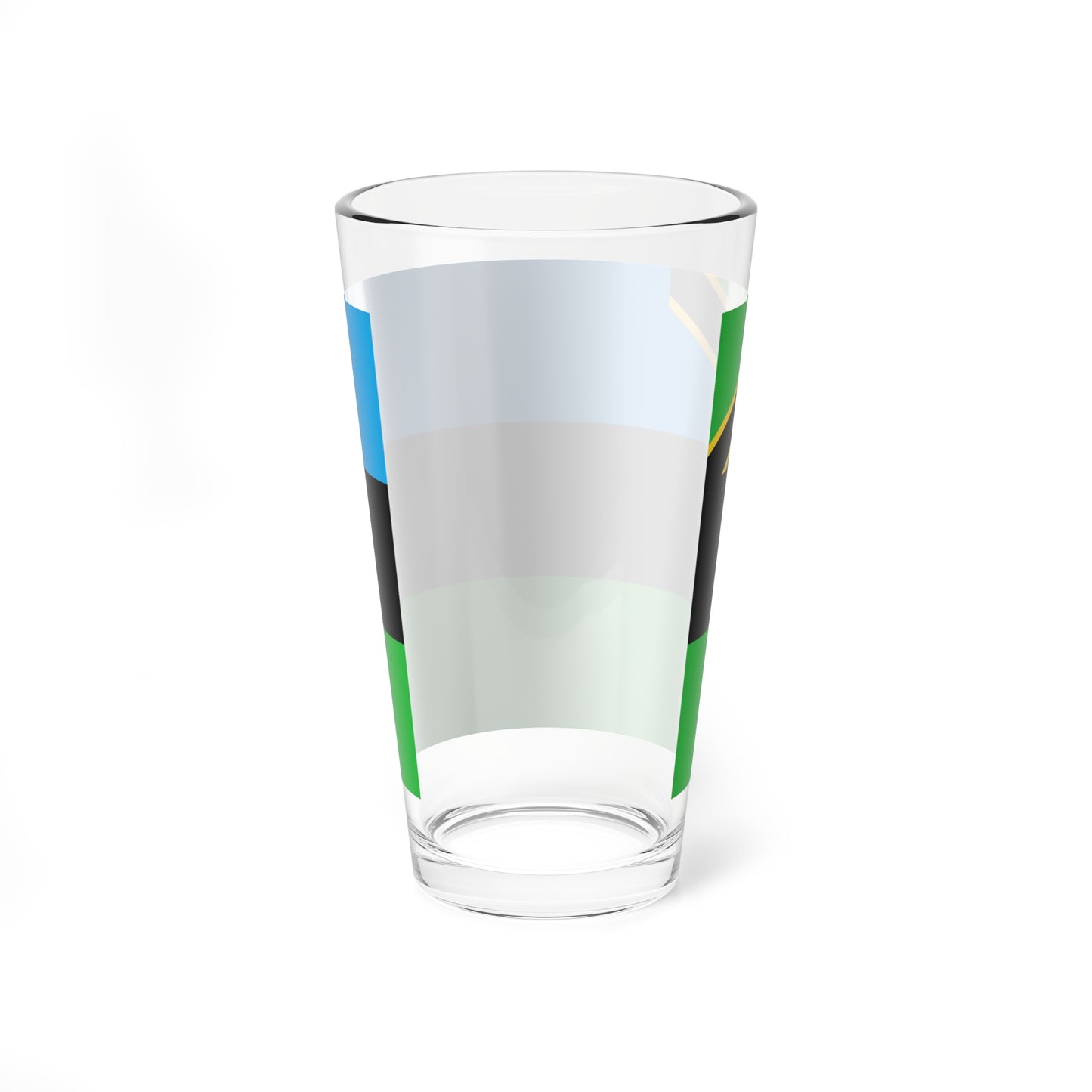 Flag of Zanzibar single shade of blue (Tanzania) Pint Glass 16oz