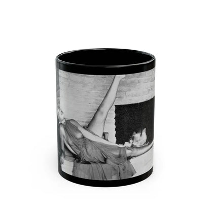 Dawn Richard #18 - See through top (Vintage Female Icon) Black Coffee Mug-11oz-Go Mug Yourself