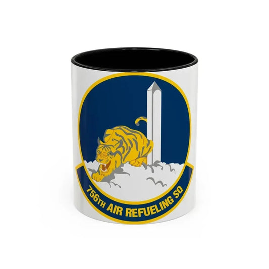 756 Air Refueling Squadron AFRC (U.S. Air Force) Accent Coffee Mug 11oz Black - Go Mug Yourself