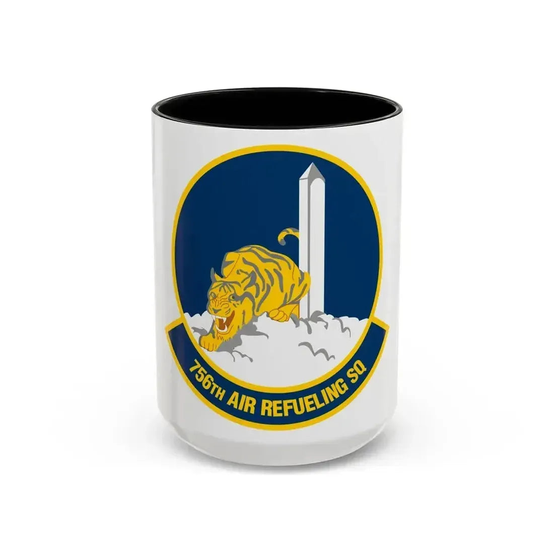 756 Air Refueling Squadron AFRC (U.S. Air Force) Accent Coffee Mug 15oz Black - Go Mug Yourself