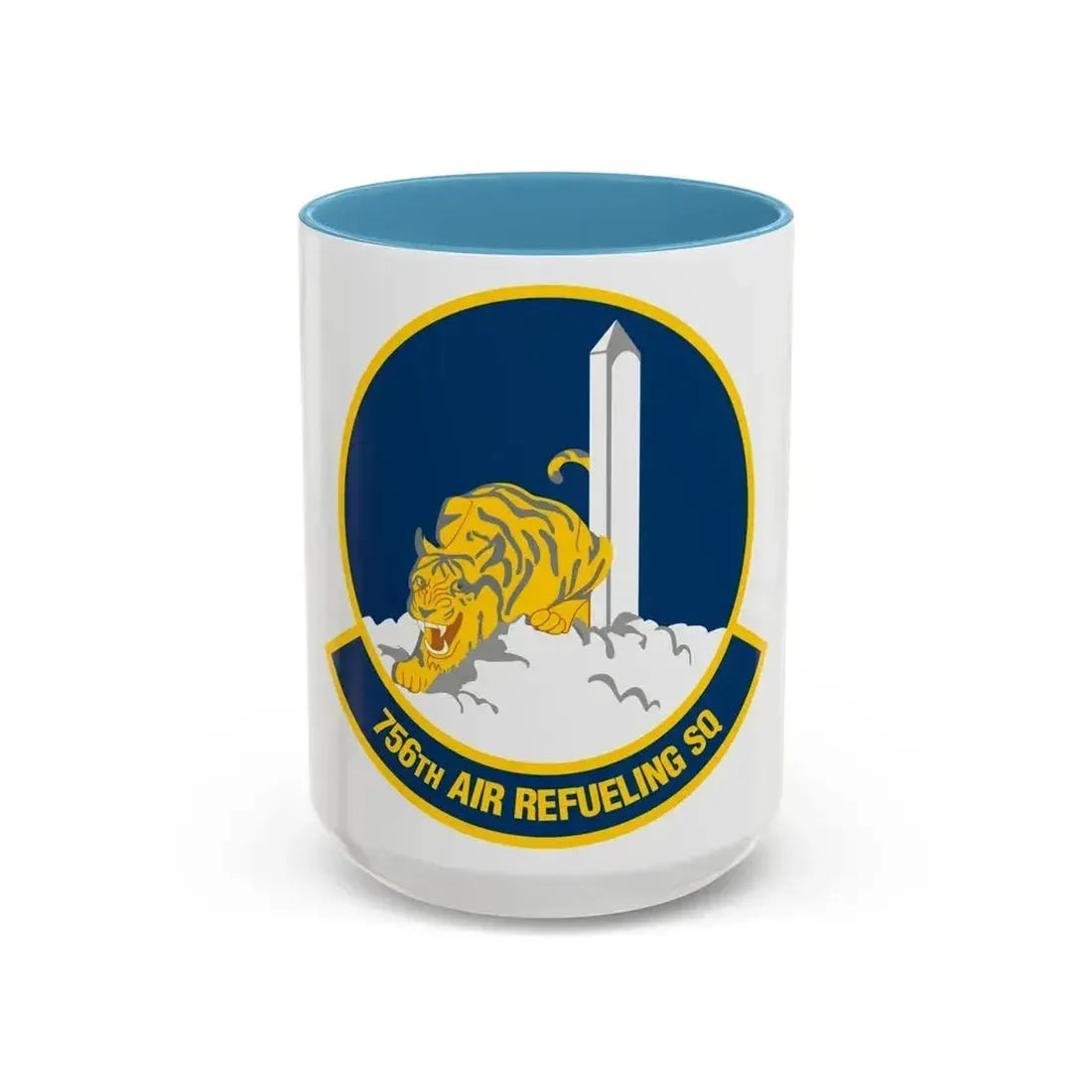 756 Air Refueling Squadron AFRC (U.S. Air Force) Accent Coffee Mug 15oz Light Blue - Go Mug Yourself