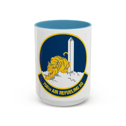 756 Air Refueling Squadron AFRC (U.S. Air Force) Accent Coffee Mug 15oz Light Blue - Go Mug Yourself