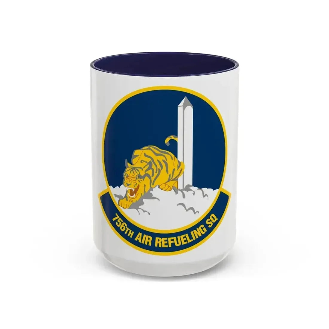 756 Air Refueling Squadron AFRC (U.S. Air Force) Accent Coffee Mug 15oz Navy - Go Mug Yourself