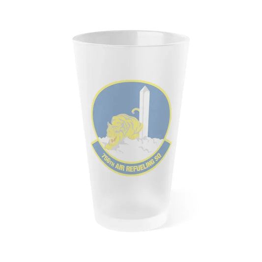 756 Air Refueling Squadron AFRC (U.S. Air Force) Frosted Pint Glass 16oz Default Title - Go Mug Yourself
