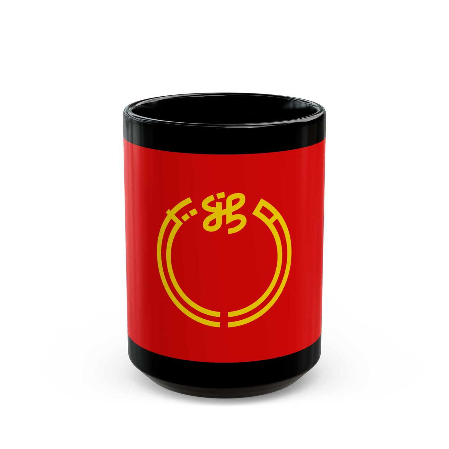 Flag of Niigata Prefecture Japan - Black Coffee Mug-15oz-Go Mug Yourself