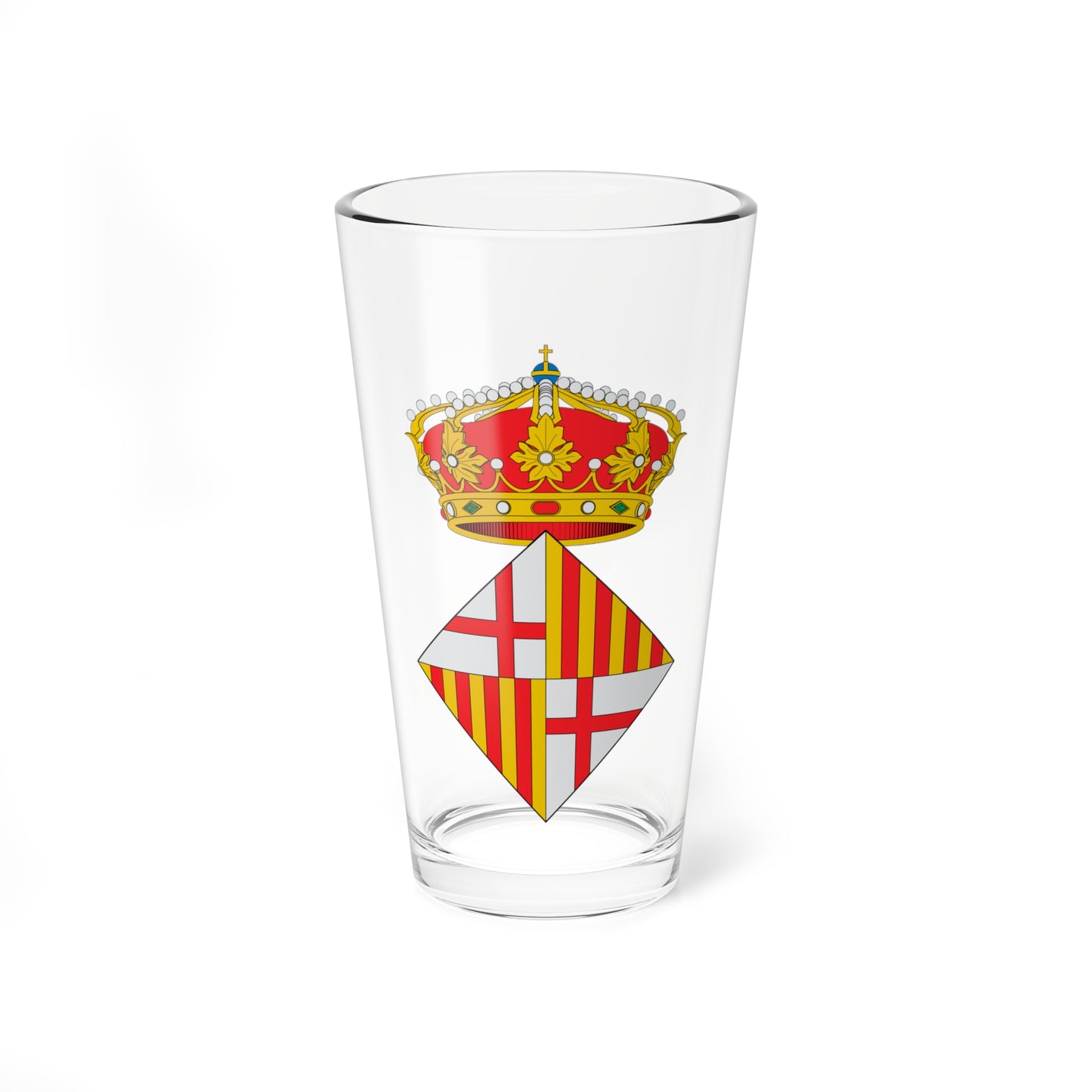 Escudo de Barcelona (Spain) (Coat of Arms) Pint Glass 16oz
