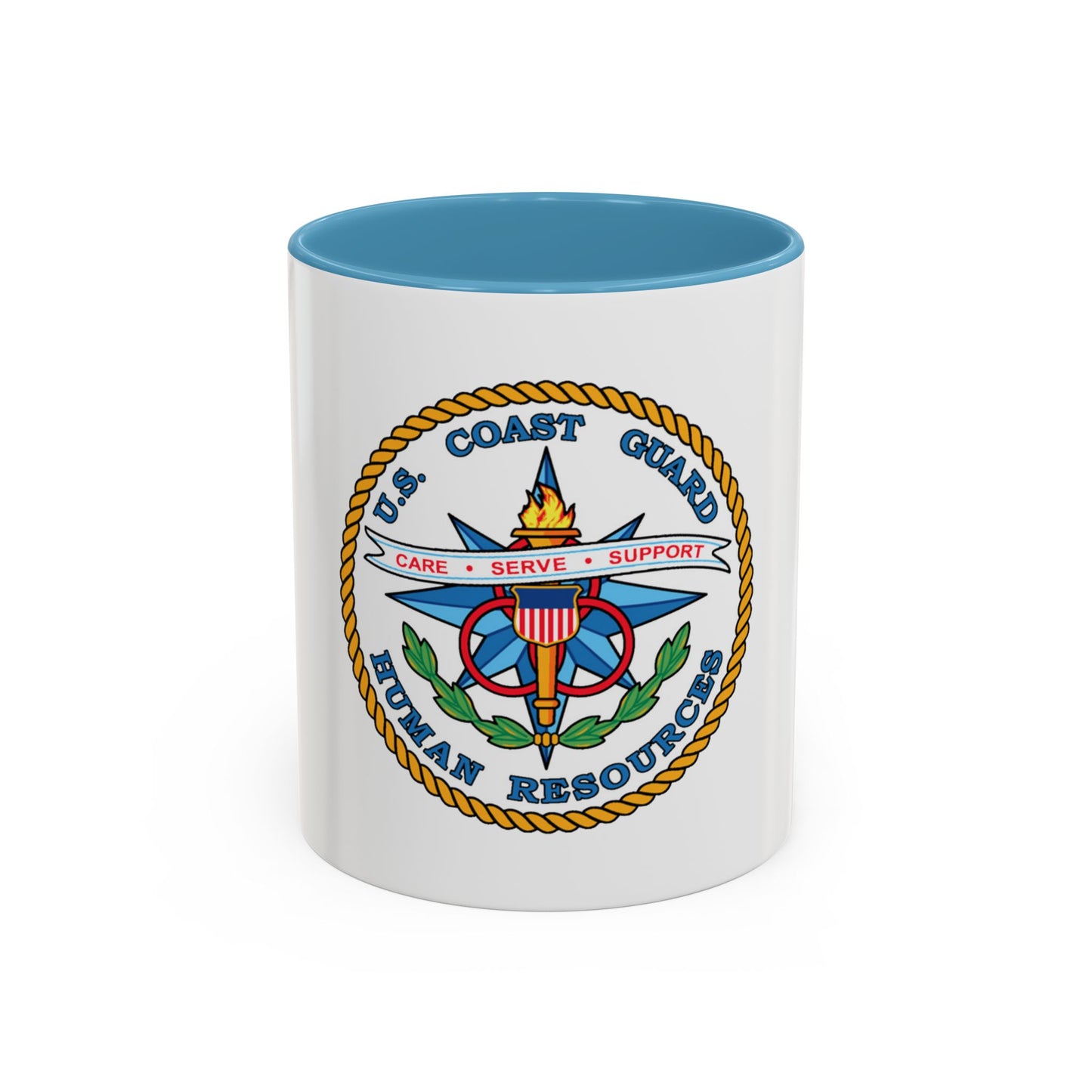 USCG Human Resources (U.S. Coast Guard) Accent Coffee Mug