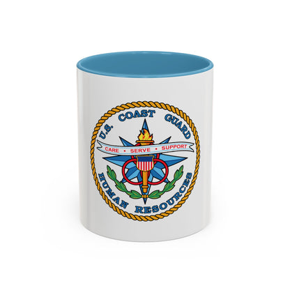 USCG Human Resources (U.S. Coast Guard) Accent Coffee Mug