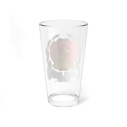Emblem of the Ukrainian SSR 1919-1929 (Soviet Union) (Coat of Arms) Pint Glass 16oz