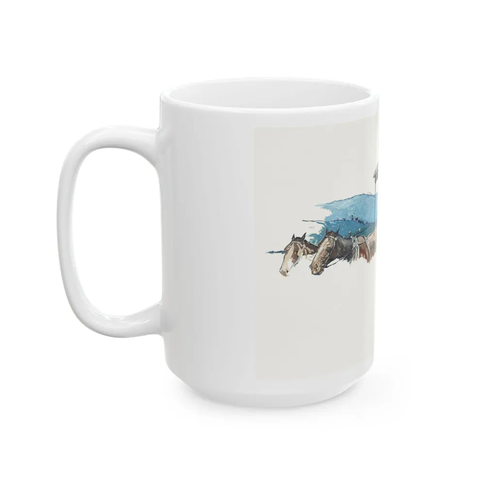 Couple in a Horse-Drawn Carriage - White Coffee Mug-Go Mug Yourself