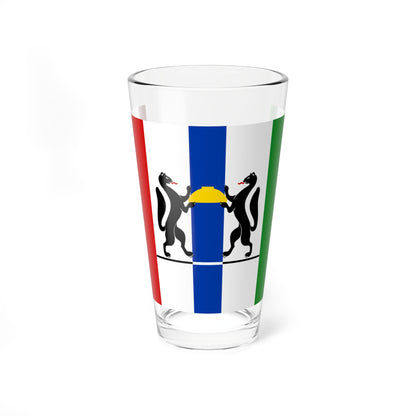 Flag of Novosibirsk Oblast (Russia) Pint Glass 16oz