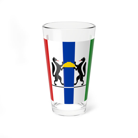 Flag of Novosibirsk Oblast (Russia) Pint Glass 16oz