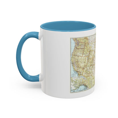 USA - The United States (1956) (Map) Accent Coffee Mug