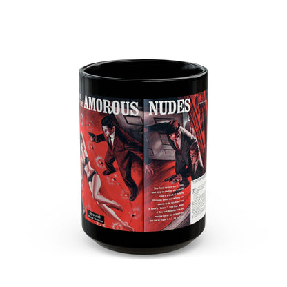 Case of the Amorous Nudes, Stag magazine, December 1963 - Black Coffee Mug-15oz-Go Mug Yourself