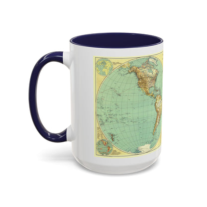 World Map (1935) (Map) Accent Coffee Mug