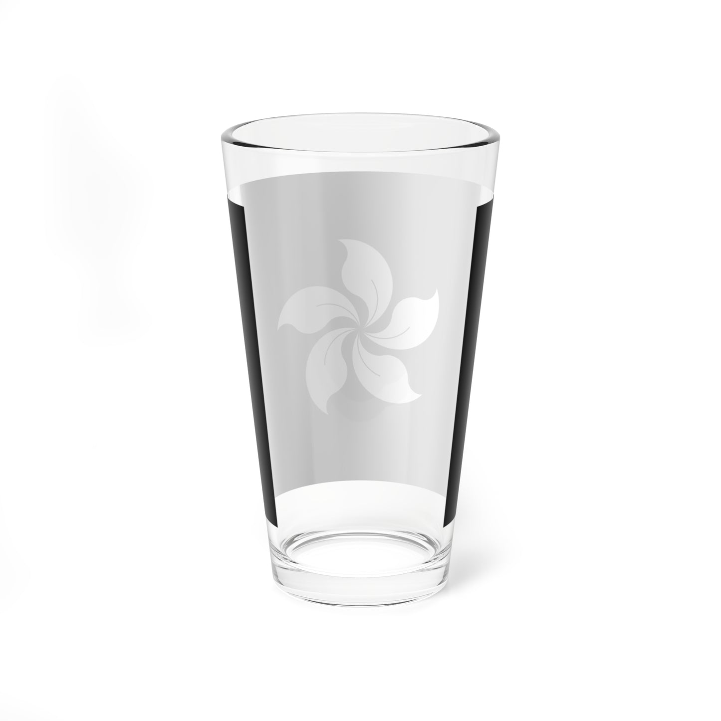 Flag of Hong Kong black and white variant 3 (China) Pint Glass 16oz