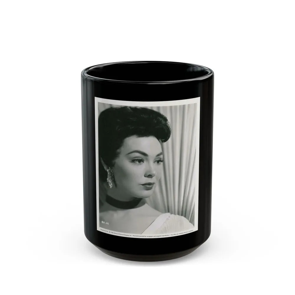 Barbara Rush #248 (Vintage Female Icon) Black Coffee Mug-15oz-Go Mug Yourself