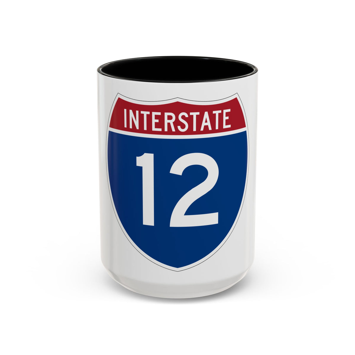 Interstate 12 (U.S. Highways) Accent Coffee Mug
