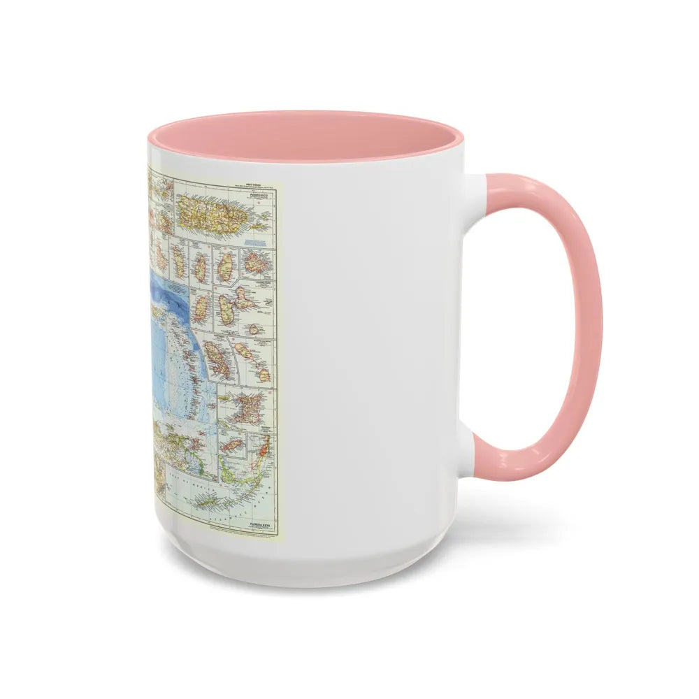 West Indies (1954) (Map) Accent Coffee Mug-Go Mug Yourself