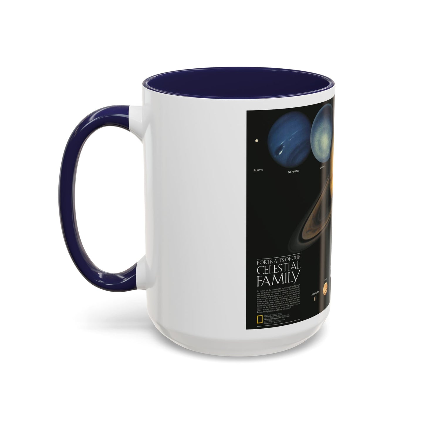 Space - The Solar System - Our Celestial Family (1990) (Map) Accent Coffee Mug