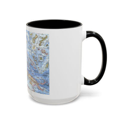 New Zealand, New Guinea (1962) (Map) Accent Coffee Mug