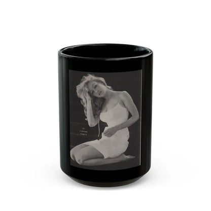 Julie Newmar #266 (Vintage Female Icon) Black Coffee Mug-15oz-Go Mug Yourself