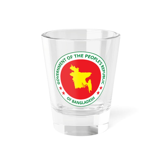 Government seal of Bangladesh Logo English fictional (Bangladesh) (Coat of Arms) Shot Glass 1.5oz