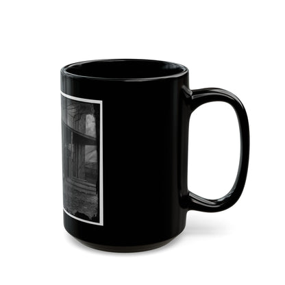 Aquia Creek, Virginia. Group Standing In Front Of Hospital (U.S. Civil War) Black Coffee Mug